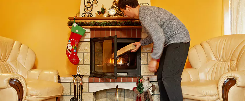 Rusted Metal Fireplace Restoration in Temple, Texas